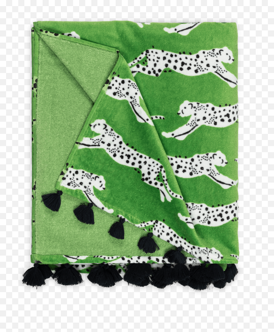 Leaping Leopard Beach Towel Matouk Luxury Linens Emoji,Beach Towel Png