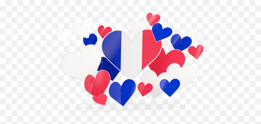 Flying Heart Stickers Illustration Of Flag Of France Emoji,France Flag Png