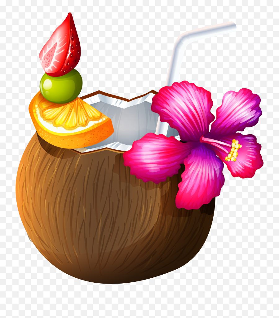 Coconut Drink Clipart 3 By Joshua - Coconut Clipart Emoji,Drink Clipart