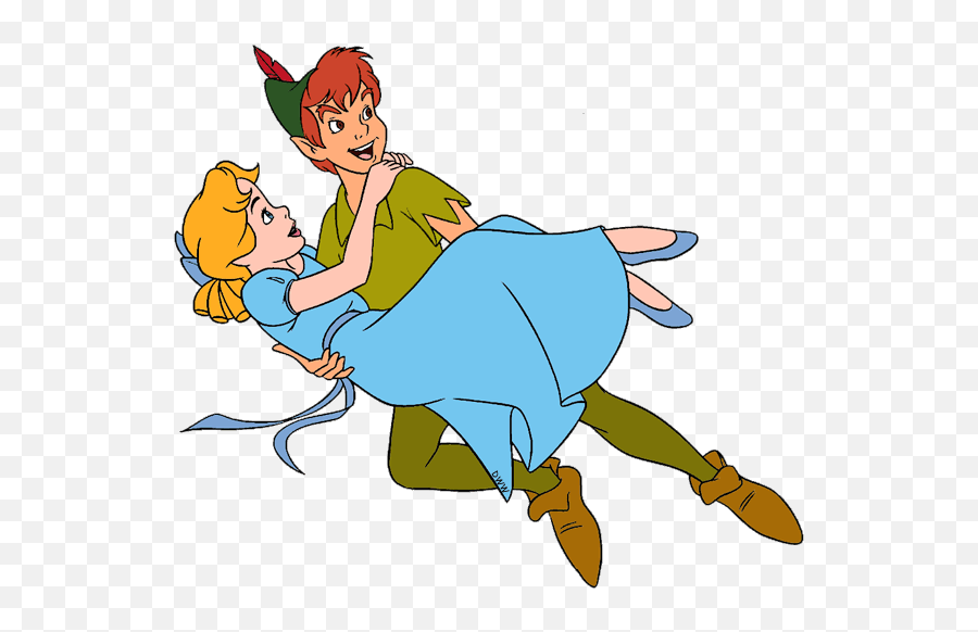 More Peter Pan Clipart Free Image - Peter Pan Carrying Wendy Real Emoji,Tinkerbell Clipart
