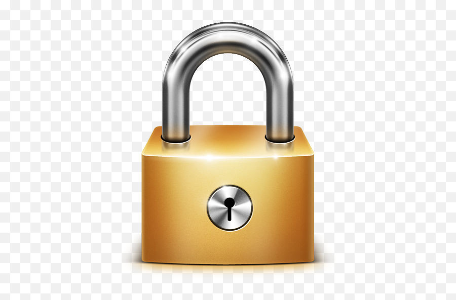 Gold Lock Icon Png Transparent - Lock 3d Icon Png Emoji,Lock Png