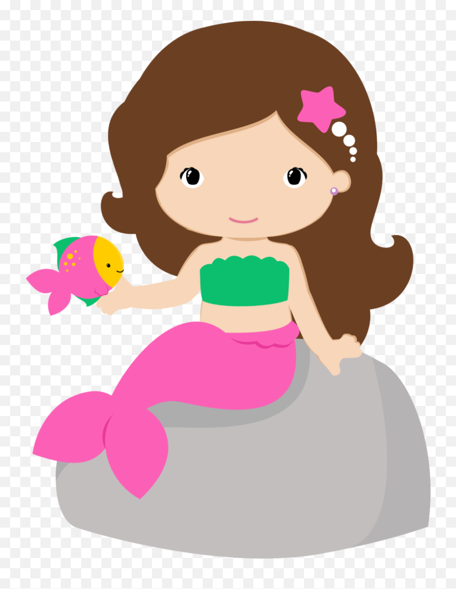 Mermaid Clipart Little Mermaid Parties - Cartoon Cute Mermaid Clipart Emoji,Little Mermaid Clipart