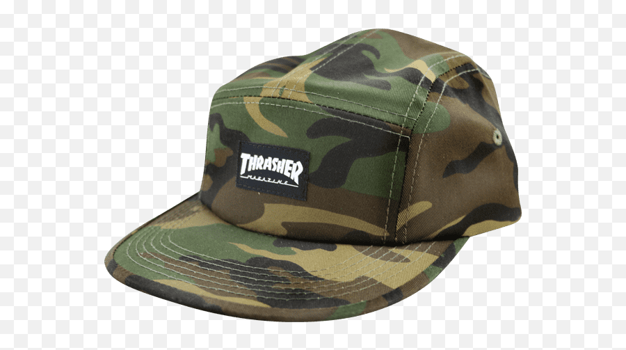 Thrasher - Thrasher Mag Logo 5 Panel Hat Camo Marine Corps Combat Utility Uniform Emoji,Thrasher Logo