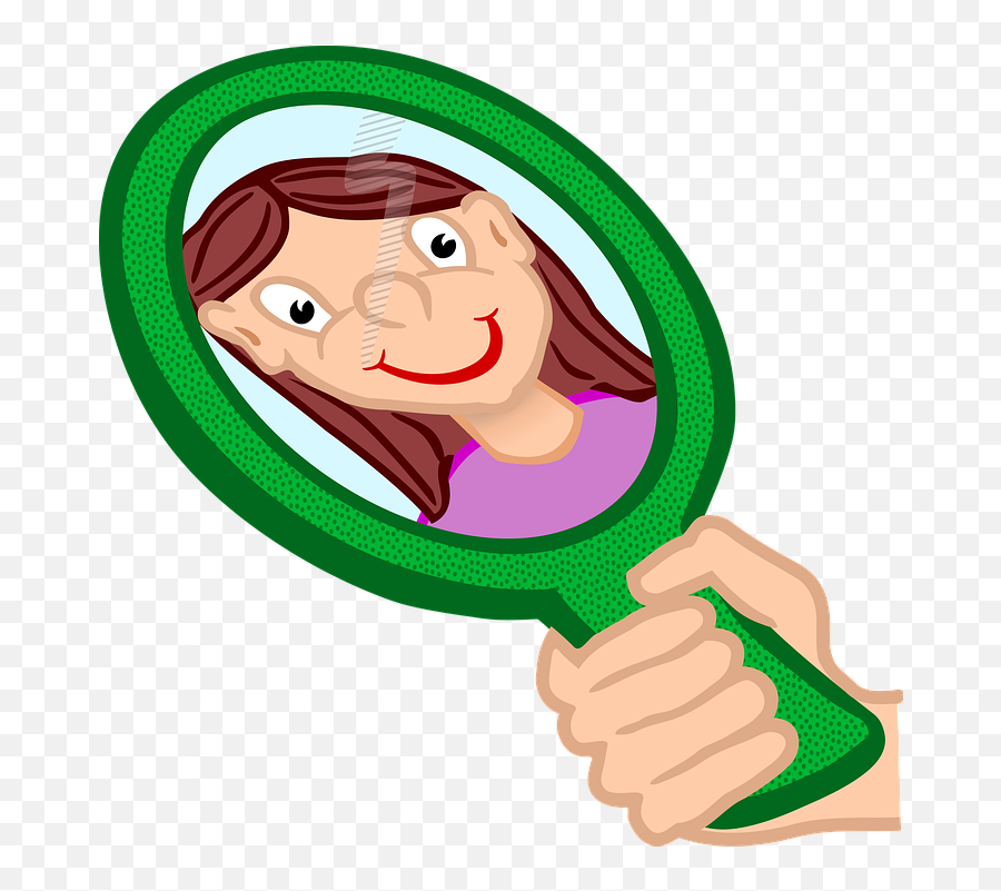 Mirror Face Looking - Free Vector Graphic On Pixabay Mirror Clipart Png Emoji,Reflection Clipart