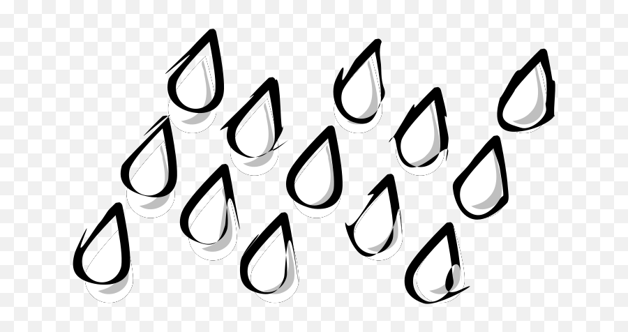 Rain Clip Art At Clker - Rain Drops Black And White Clip Art Emoji,Rain Clipart