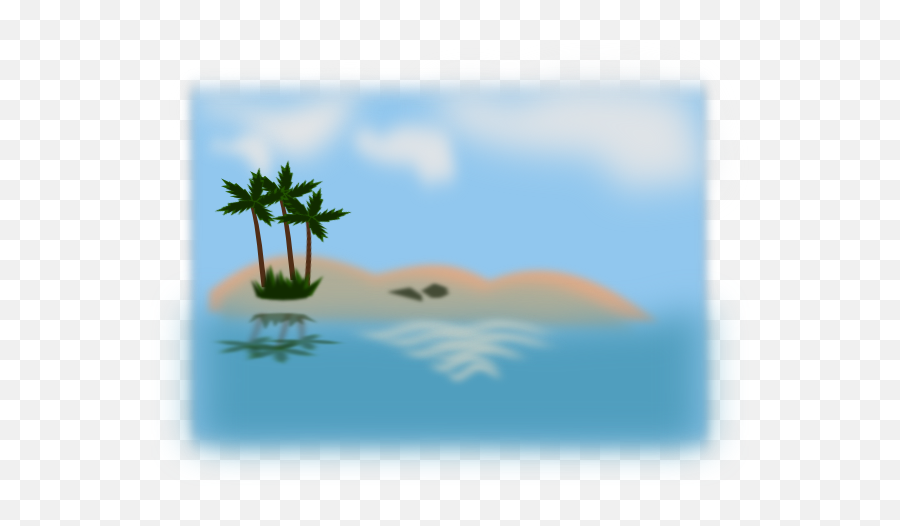 Island In The Ocean Clip Art At Clker - Ocean And Islands Clipart Emoji,Ocean Clipart