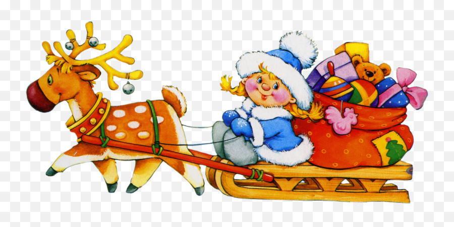 Santa Sleigh Png - Santa Claus Emoji,Santa's Sleigh Clipart