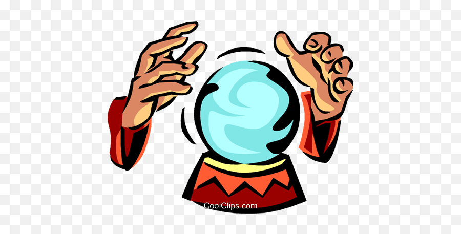 Crystal Ball Royalty Free Vector Clip - Crystal Ball Fortune Teller Cartoon Emoji,Crystal Ball Transparent Background