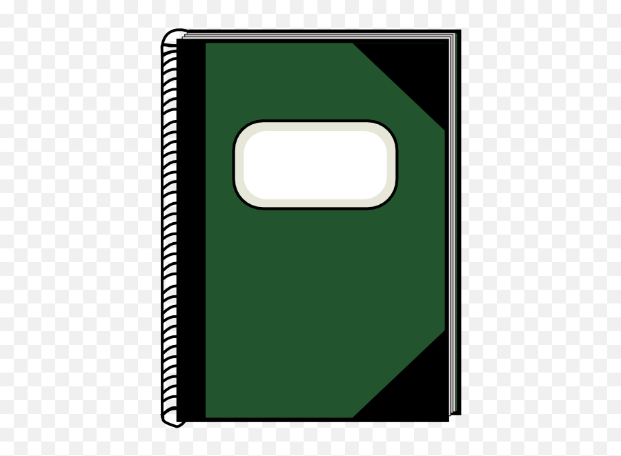 Green Spiral Notebook Clip Art At Clker - Solid Emoji,Spiral Notebook Clipart