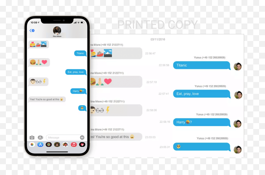 How To Print Text Messages From Iphone Step - Bystep Guide Emoji,Imessage Bubble Png