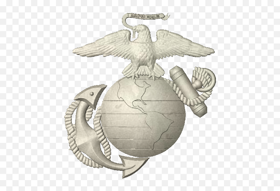 First Marine Corps Emblem Cnc Military Emblems - Marine Logo 3d Model Emoji,Marine Corp Logo