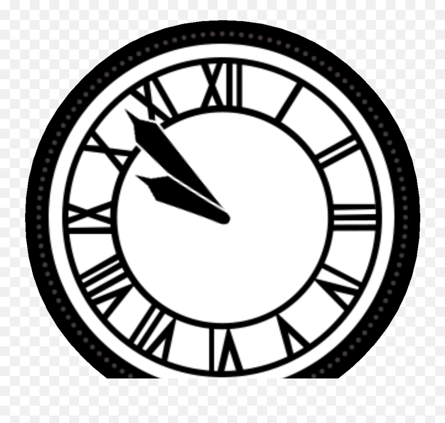 Back To The Future Clock Tower Black Clipart Png - Clock Back To The Future Clock Tower Face Emoji,Future Clipart