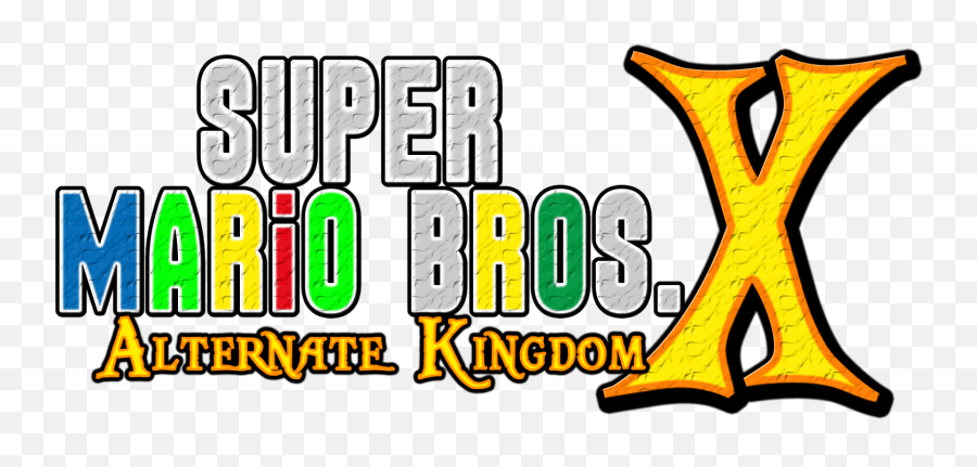 Super Mario Bros X - Alternative Kingdom Logo By Language Emoji,Super Mario Bros Logo