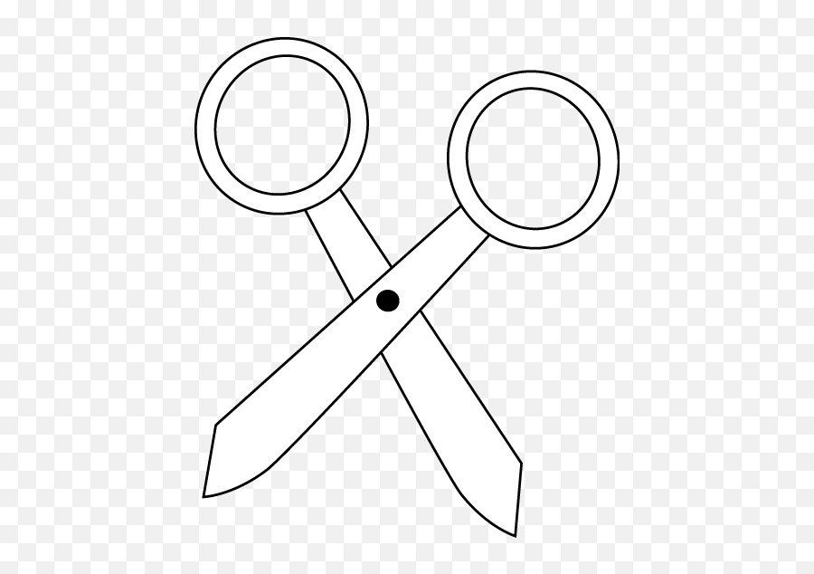 Black And White Scissors Clip Art - My Cute Graphics Scissors Emoji,Scissors Clipart