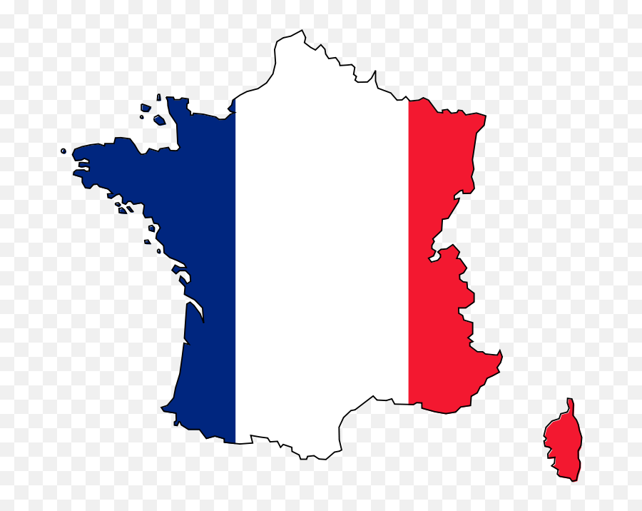 Download Hd Flag Of France Blank Map World Map - France Flag France Clipart Emoji,World Map Clipart