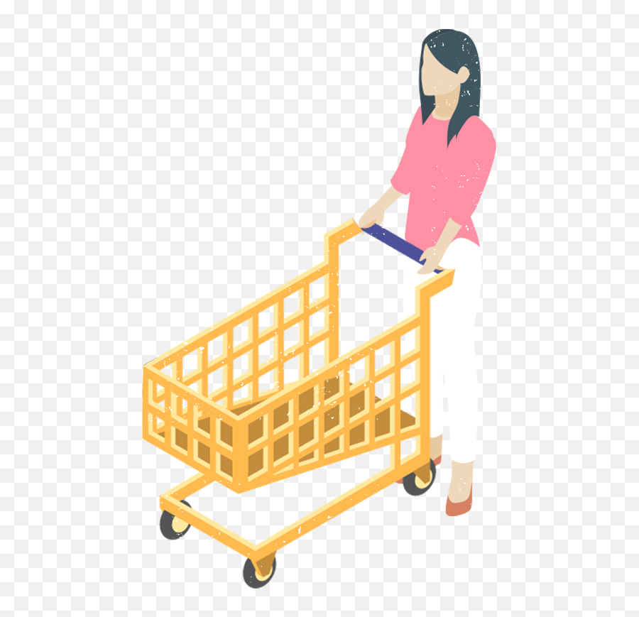 Girl With Cart Clipart Png Image Free - For Women Emoji,Shopping Cart Clipart