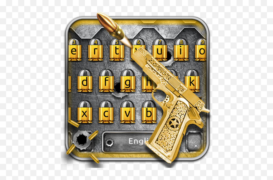 Gun Bullet Shooting Keyboard Theme - 3d Bullet Keyboard Themes Emoji,Gun Emoji Png