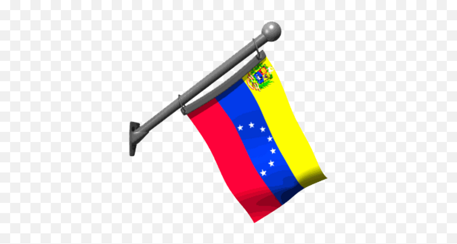 Download Hd Bandera De Venezuela Con Asta Psd - New Zealand Gif De La Bandera De Venezuela Emoji,Venezuela Flag Png