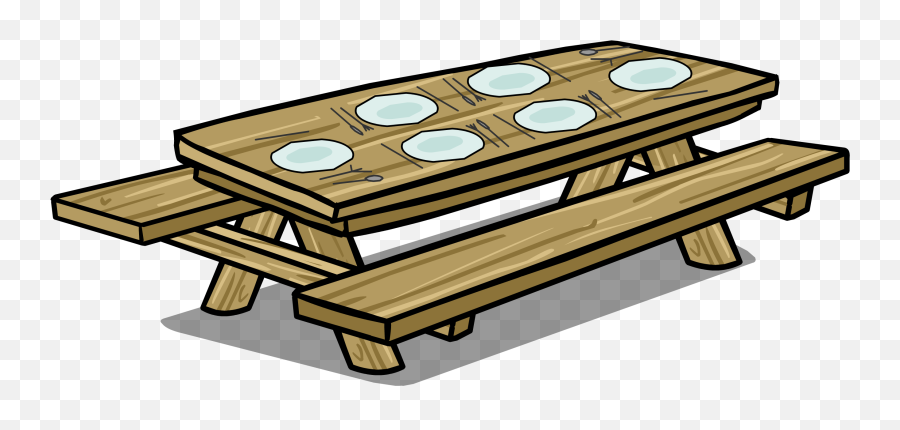 Picnic Table Clipart Transparent - Picnic Table Clipart Transparent Emoji,Table Clipart