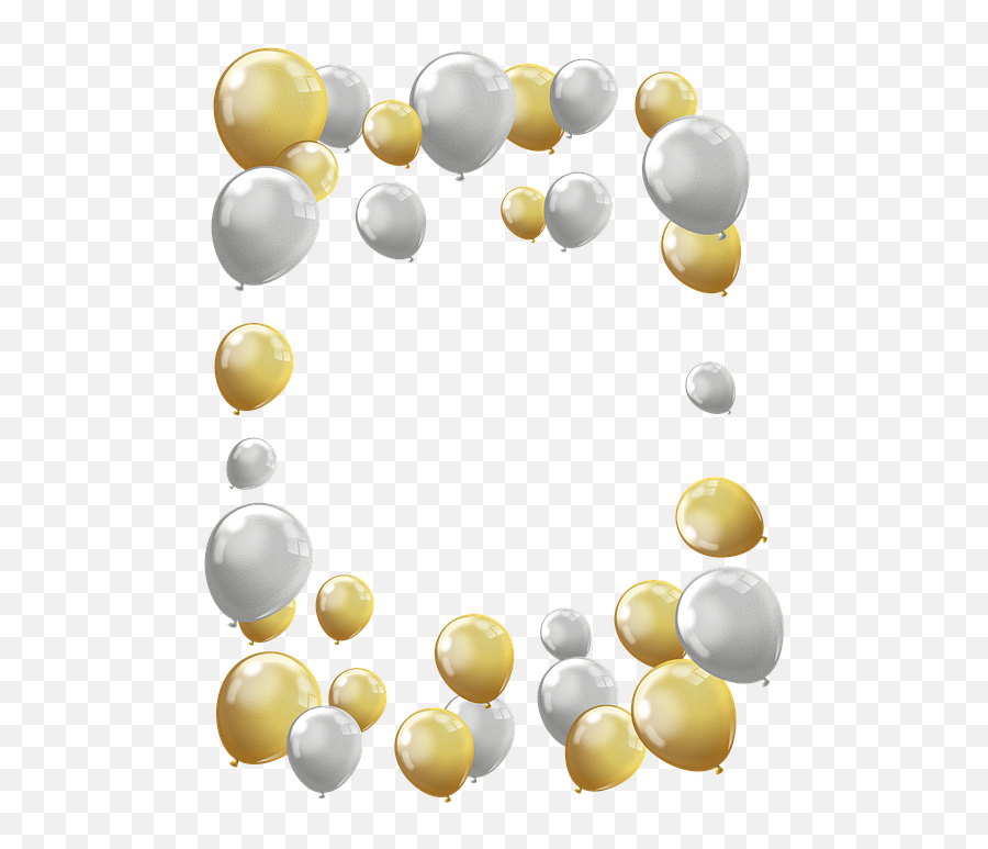 Free Photo Celebration Frame Balloons Gold Border Party - Balloon Emoji,Gold Border Transparent