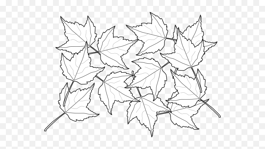 Maple Leaves Clip Art At Clkercom - Vector Clip Art Online Feuille D Arbre Printemps Emoji,Maple Leaf Clipart Black And White
