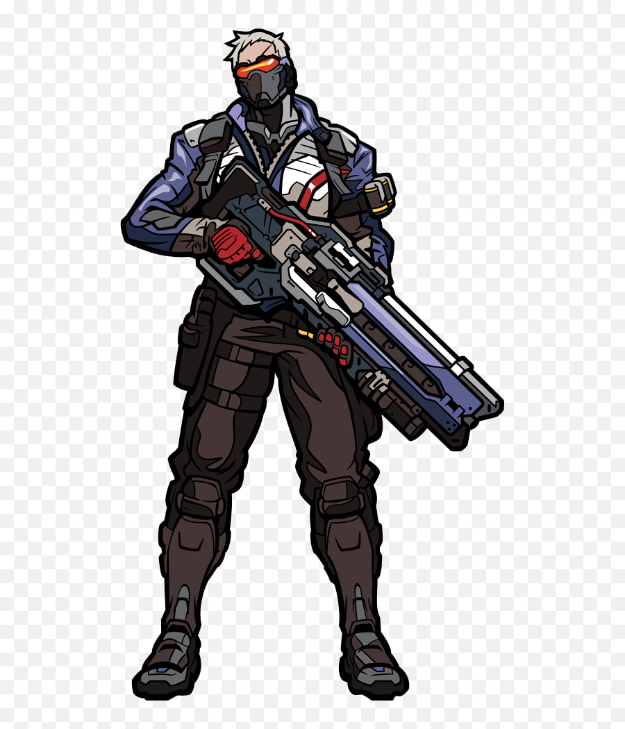 Overwatch Soldier 76 Transparent - Clipart World Emoji,Reaper Transparent Overwatch