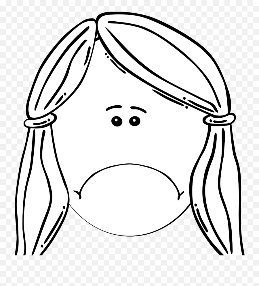 Sad Girl Svg Vector Sad Girl Clip Art - Svg Clipart Emoji,Sad Girl Png