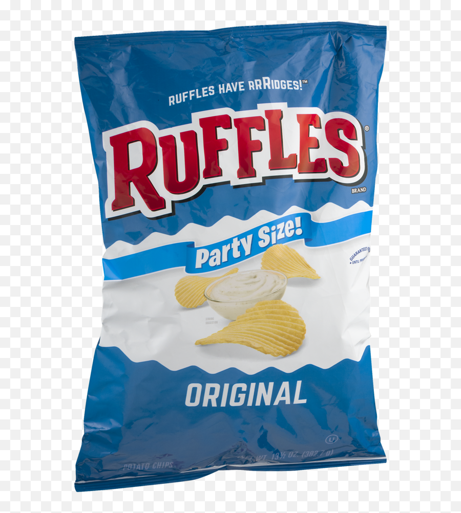 Ruffles Potato Chips Original Party Size 135oz Bag Garden Emoji,Lays Chips Logo