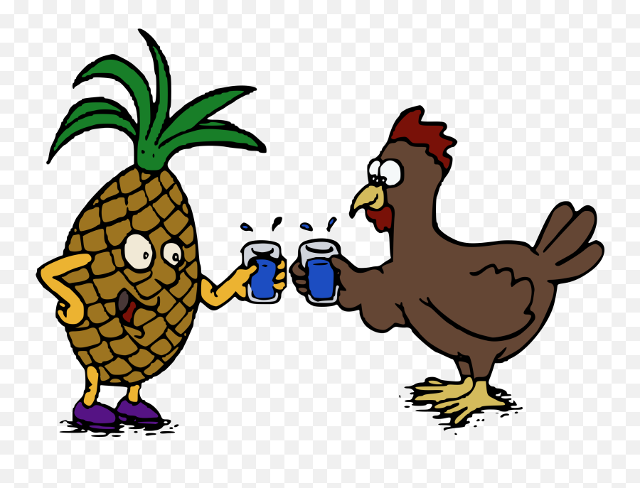 Chicken Clip Art - Pineapple Chicken Clipart Emoji,Chicken Clipart