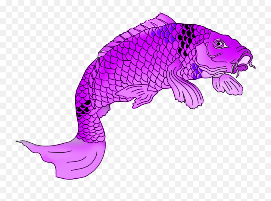 Png Transparent Download Colorful Drawings Purple - Japanese Emoji,Colorful Fish Clipart