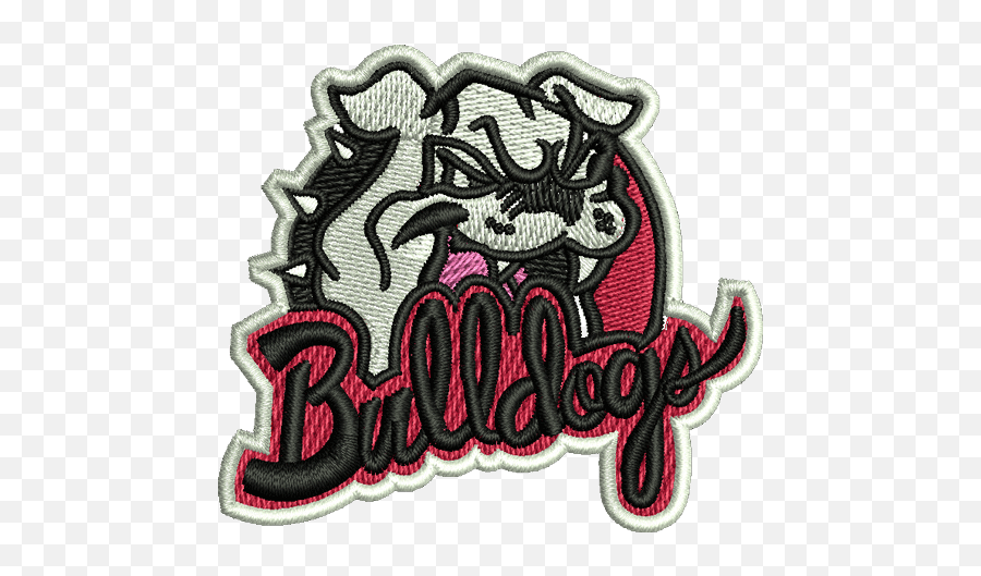 Bulldog Mascot Iron - On Patch Emoji,Bulldog Mascot Logo