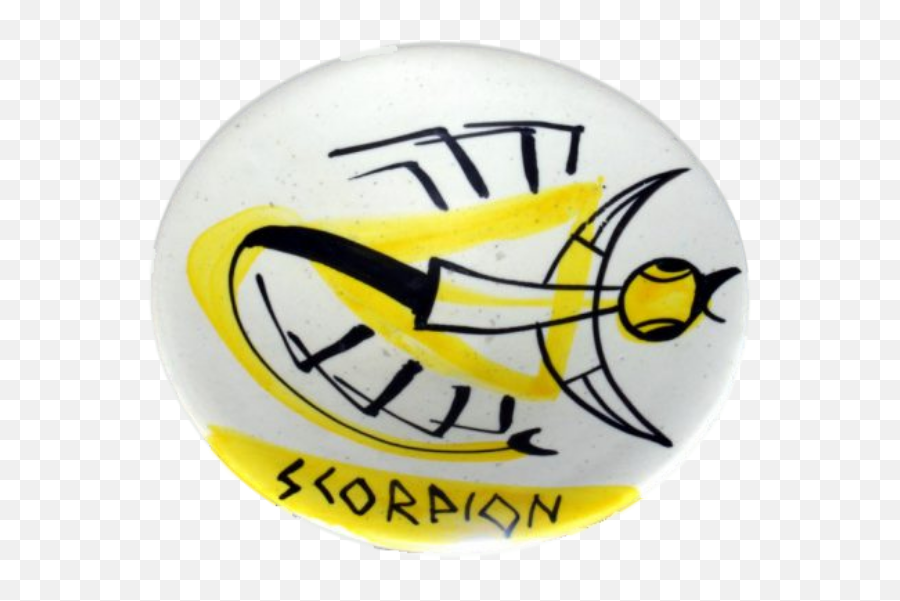 Small Ceramic Plate With Scorpion - For Volleyball Emoji,Scorpion Logo