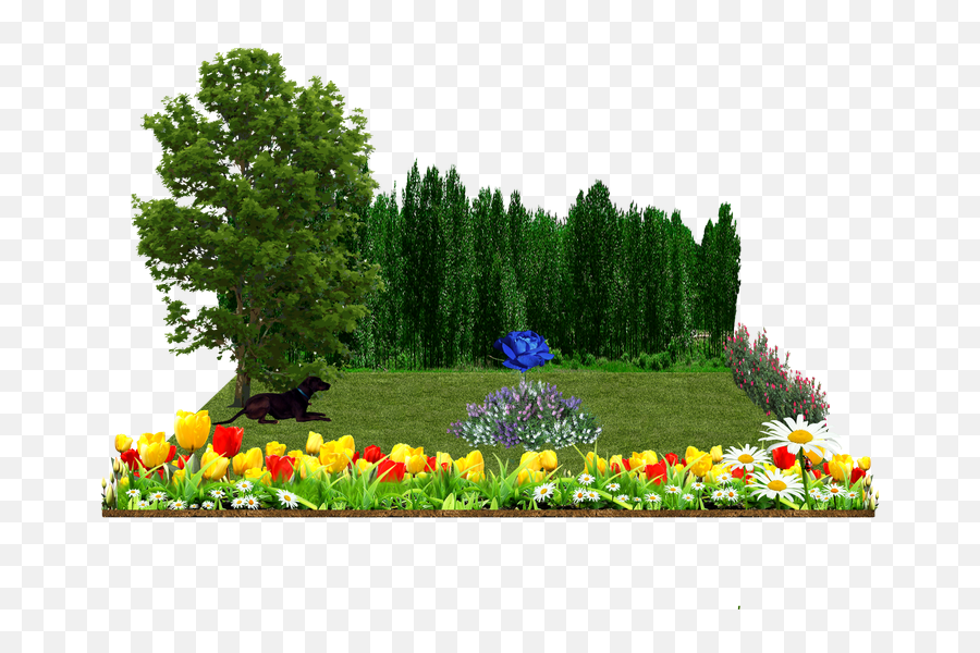 Flower Garden Png Free Image - Psd Garden For Photoshop Emoji,Garden Png