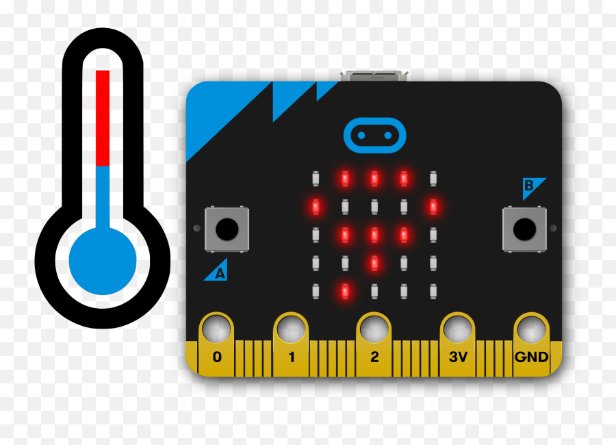 Max - Min Thermometer Microbit Microbit Sensor Emoji,Thermometer Png