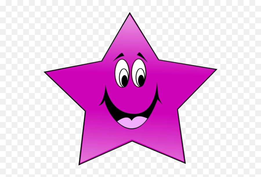 Pink Stars With Faces Clipart - Pink Star Clipart Emoji,Faces Clipart