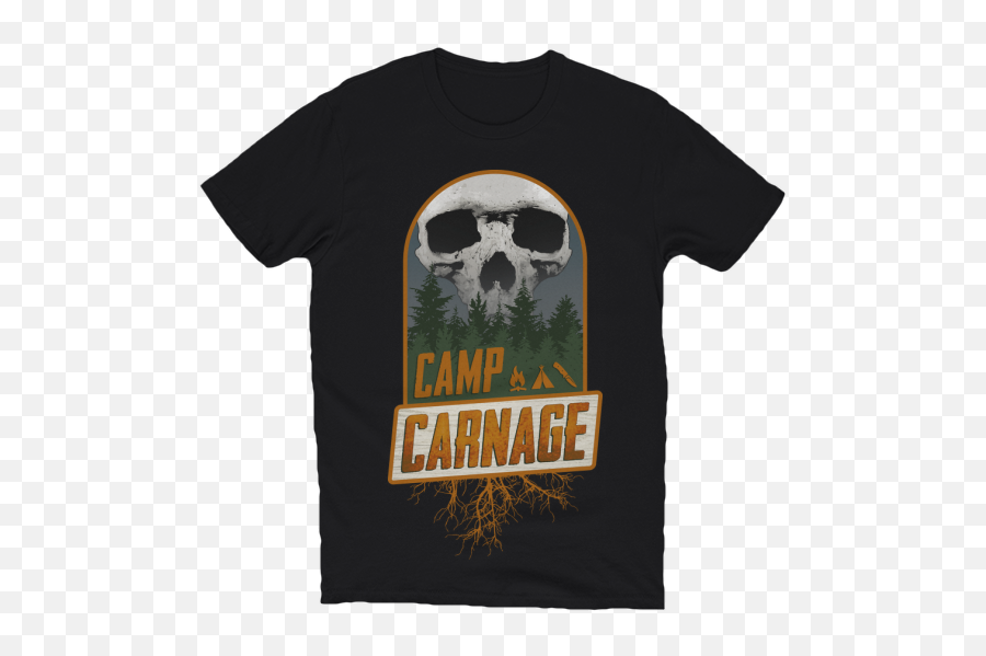 Camp Carnage Campout Full Logo Tee Emoji,Carnage Logo