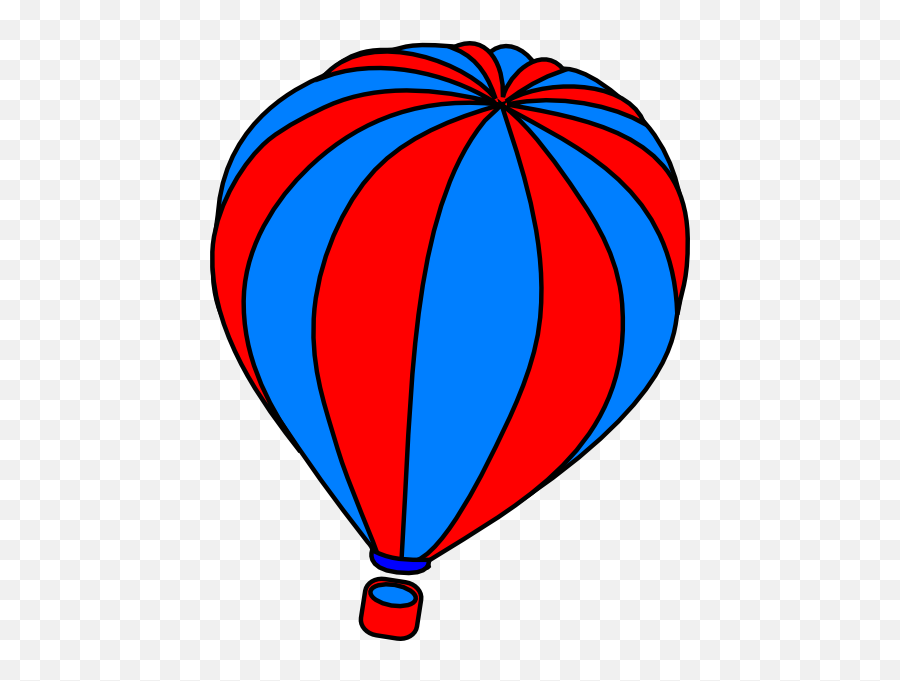 Maidis Vertical Striped Hot Air Balloons Clip Art Free - Heißluftballon Clipart Kostenlos Emoji,Blue Balloon Clipart