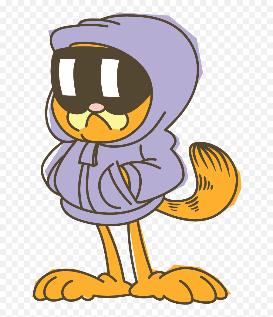 Download Hd Garfield Line Stickers Bare Tree Media Png Cool Emoji,Line Stickers Transparent