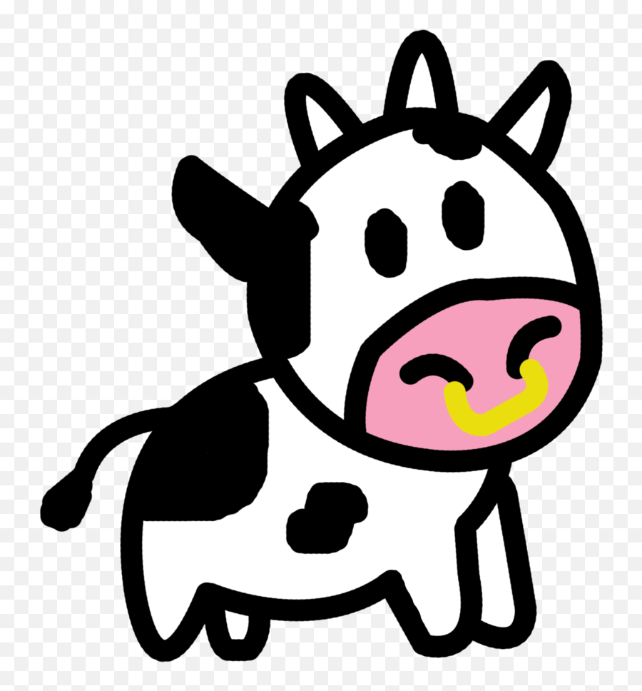 Free Cute Cartoon Cows Download Free - Cartoon Cute Cow Drawing Emoji,Cow Clipart