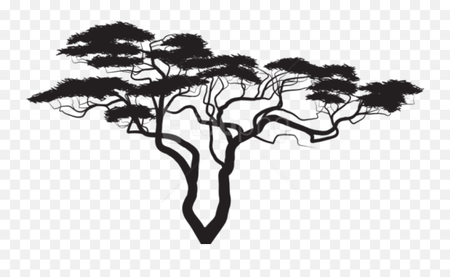 Free Png Exotic Tree Silhouette Png - African Tree Png Free Download Emoji,Tree Silhouette Png