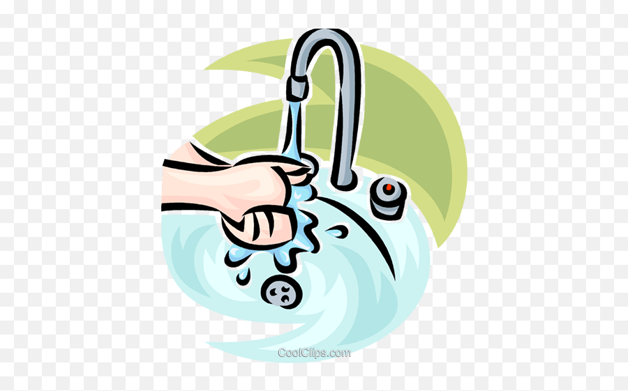 Person Washing Their Hands Royalty Free Vector Clip Art - Ilustração Lavando As Mãos Emoji,Washing Hands Clipart