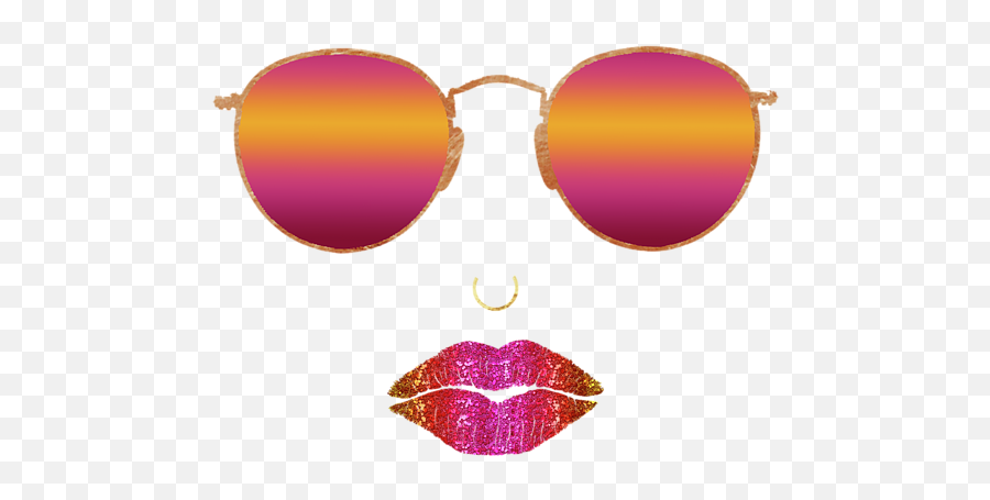 Summsexy Lips Sunglasses Nose Ring Fashion Art Summer Emoji,Transparent Nose Rings