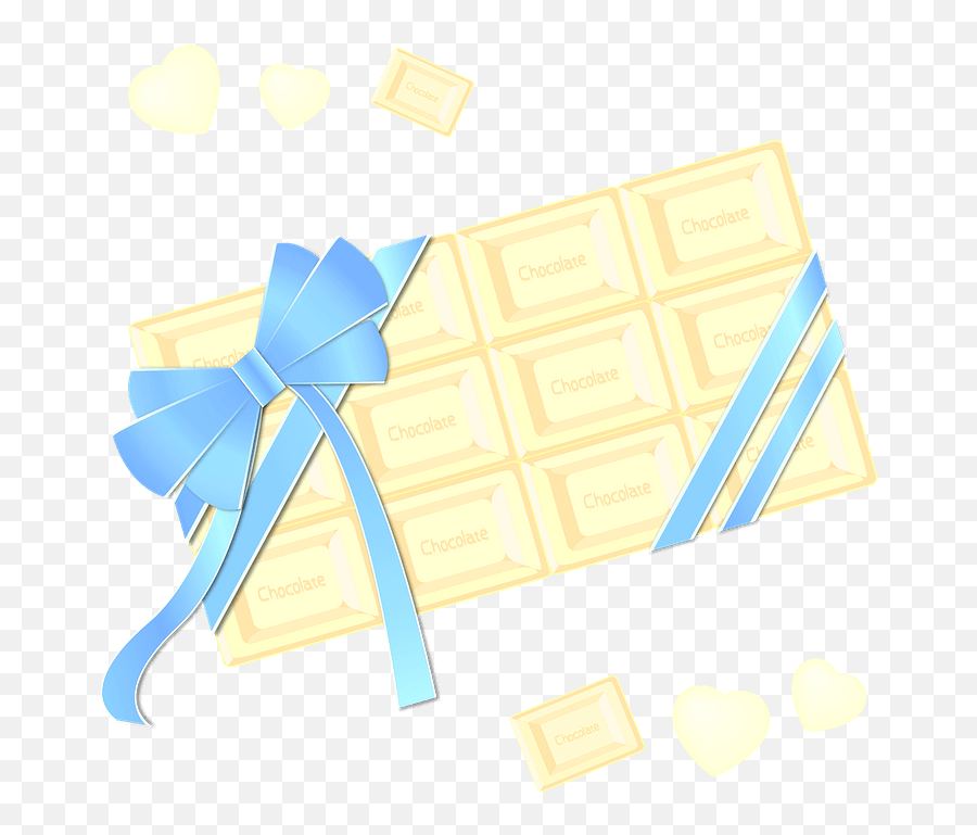 White Chocolate With Blue Ribbon Bow Clipart Free Download Emoji,Blue Ribbon Clipart