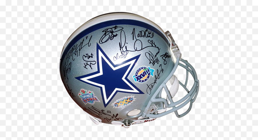 Dallas Cowboys Super Bowl Dynasty Team Autographed Proline Emoji,Dallas Cowboys Helmet Png