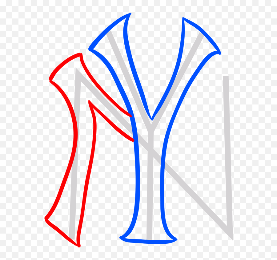 Learn How To Draw New York Yankees - Easy To Draw Everything Emoji,Ny Yankees Logo Png