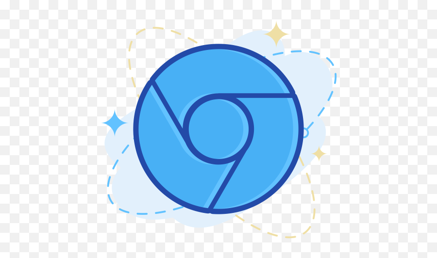Google Chrome Logo Icon Of Colored Outline Style - Available Google Chrome Icon Blue Transparent Emoji,Chrome Logo