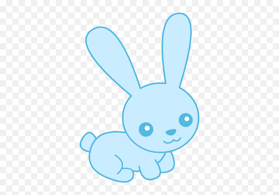 Blue Bunny Clipart Clipart - Clipartix Blue Bunny Cartoon Png Emoji,Bunny Clipart