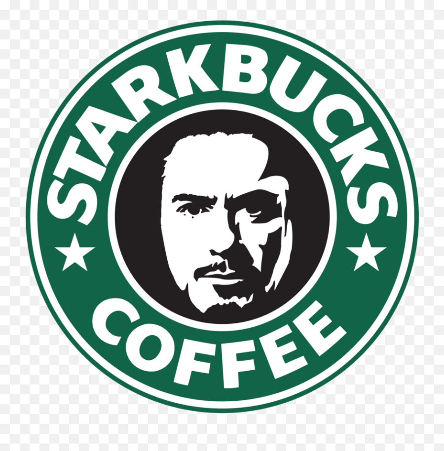 Star - Bucklogoparodypng 600600 Coffee Logo Bucks Starbucks Emoji,Iron Man Logo