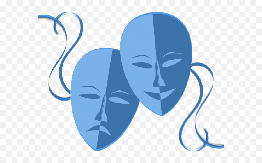 Theatre Masks Transparent Cartoon - Jingfm Blue Drama Mask Transparent Background Emoji,Drama Clipart