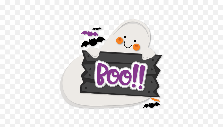 Halloween Ghost With Boo Sign Svg Cuts - Cute Halloween Boo Sign Emoji,Cute Ghost Clipart